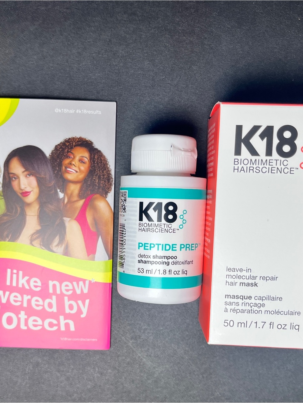 K18 Molecular Mask with Peptide Prep Detox Shampoo Bundle, New